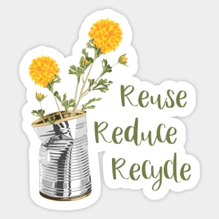 Recycle Wildflowers Sticker